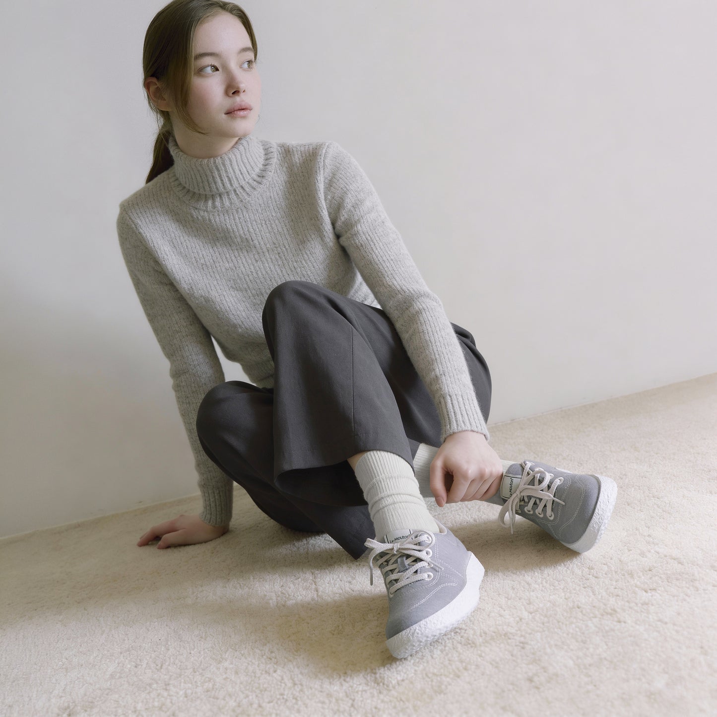 【ルムトン メイト】履き心地のよい 軽い メリノウール スニーカー