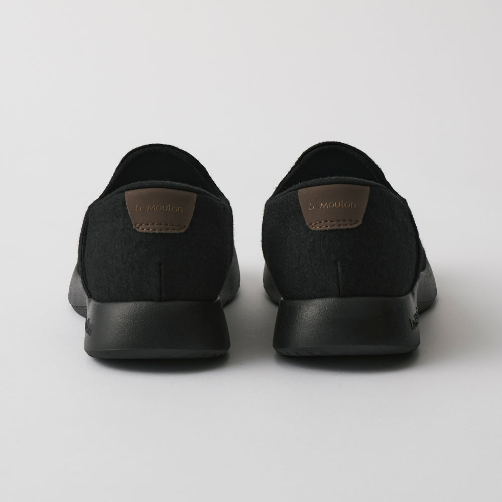 【ルムトン スタイル2 BLACK BLACK】履き心地のよい 軽い メリノウール スリッポン
