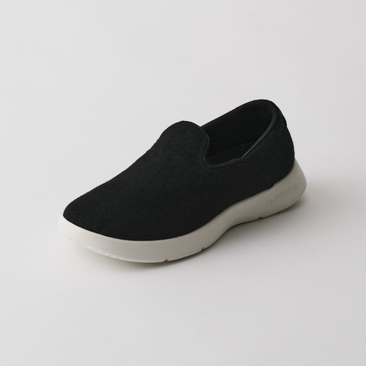 【ルムトン スタイル2 BLACK WHITE】履き心地のよい 軽い メリノウール スリッポン