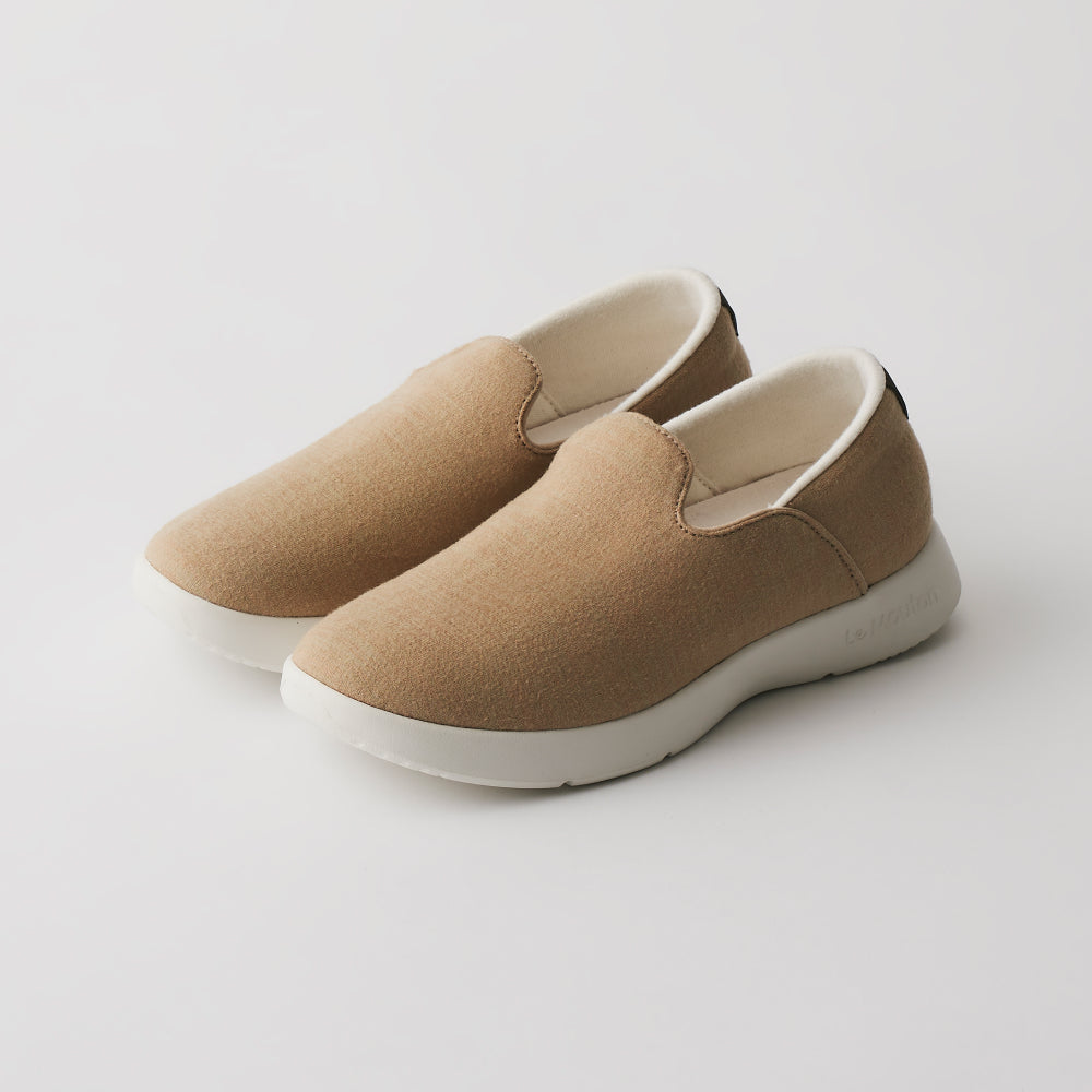 【ルムトン スタイル2 BEIGE】履き心地のよい 軽い メリノウール スリッポン