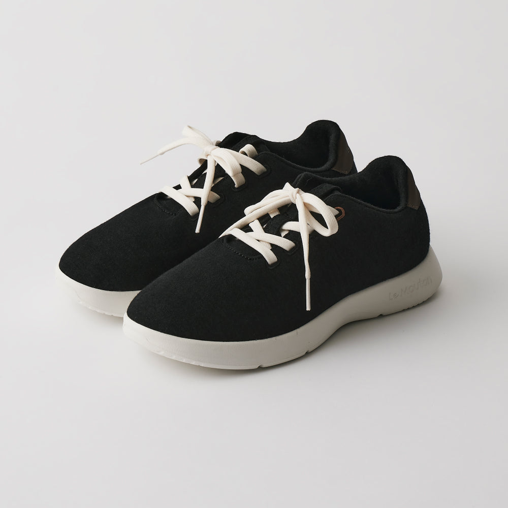 【ルムトン クラシック2 BLACK WHITE】履き心地のよい 軽い メリノウール スニーカー
