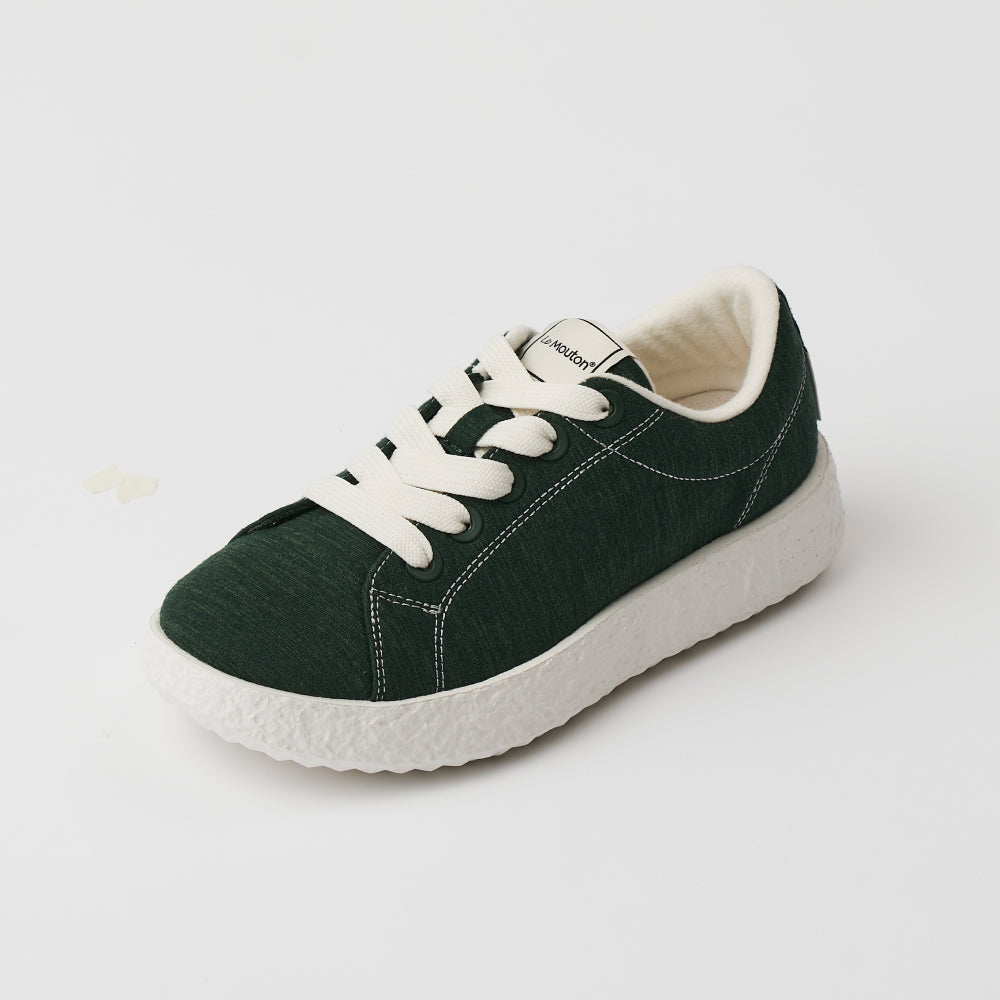 【ルムトン バディ DARK GREEN】履き心地のよい 軽い メリノウール スニーカー