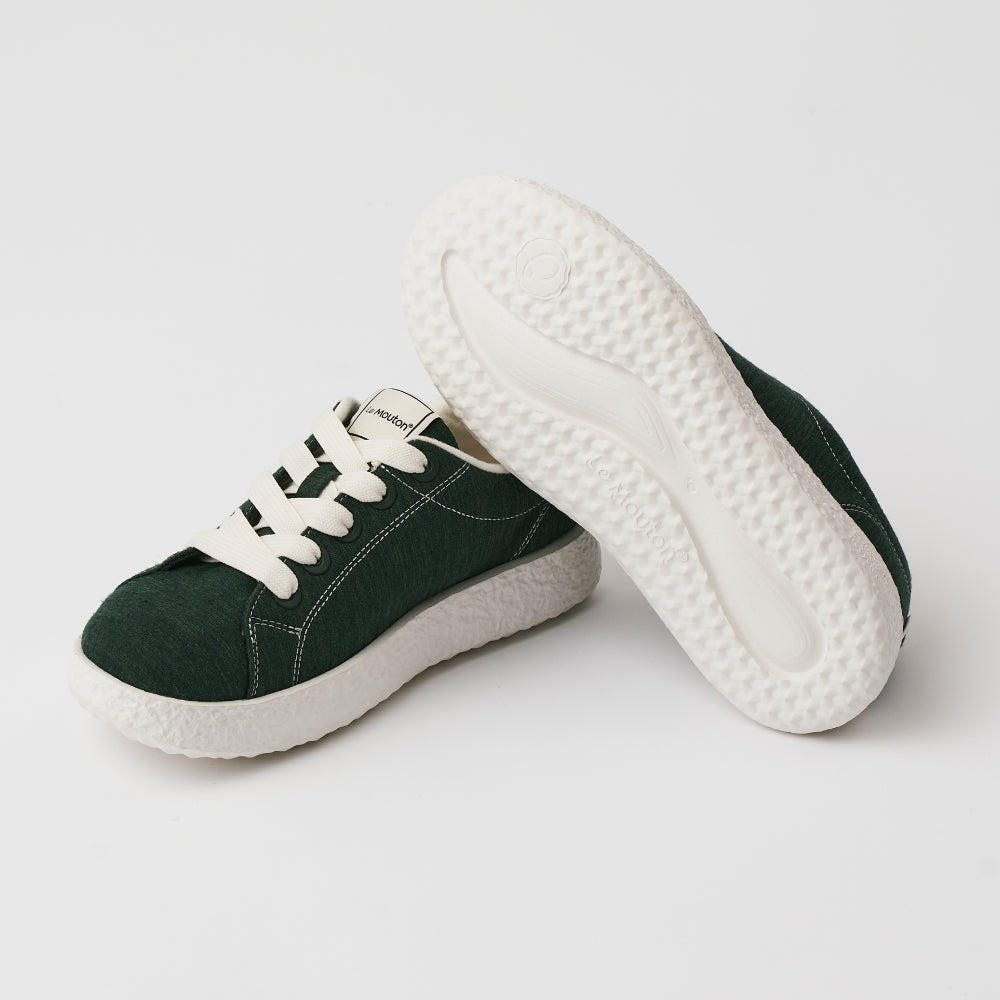 【ルムトン バディ DARK GREEN】履き心地のよい 軽い メリノウール スニーカー