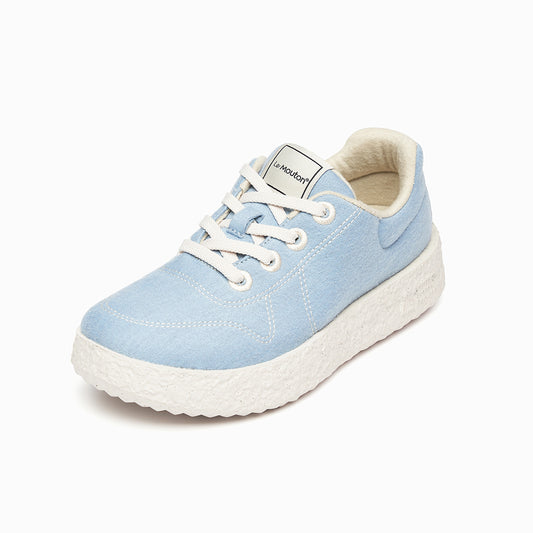 【ルムトン メイト LIGHT BLUE】履き心地のよい 軽い メリノウール スニーカー