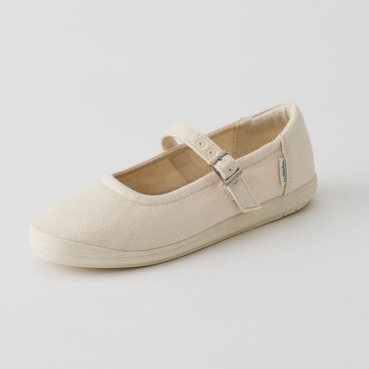 【ルムトン スイート CREAM】履き心地のよい 軽い メリノウール フラットシューズ
