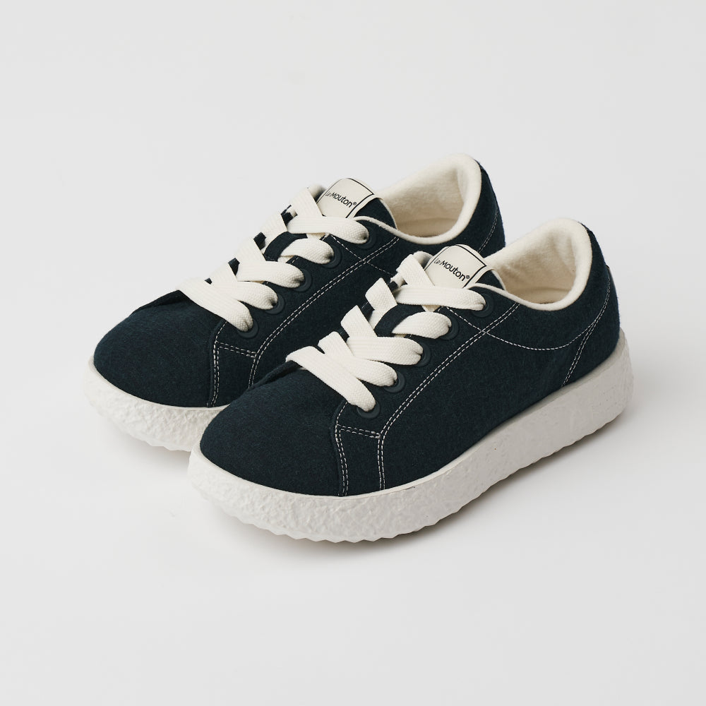 【ルムトン バディ DARK NAVY】履き心地のよい 軽い メリノウール スニーカー