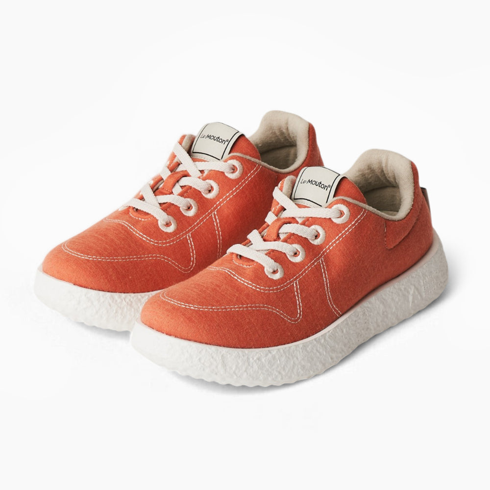【ルムトン メイト ORANGE】履き心地のよい 軽い メリノウール スニーカー