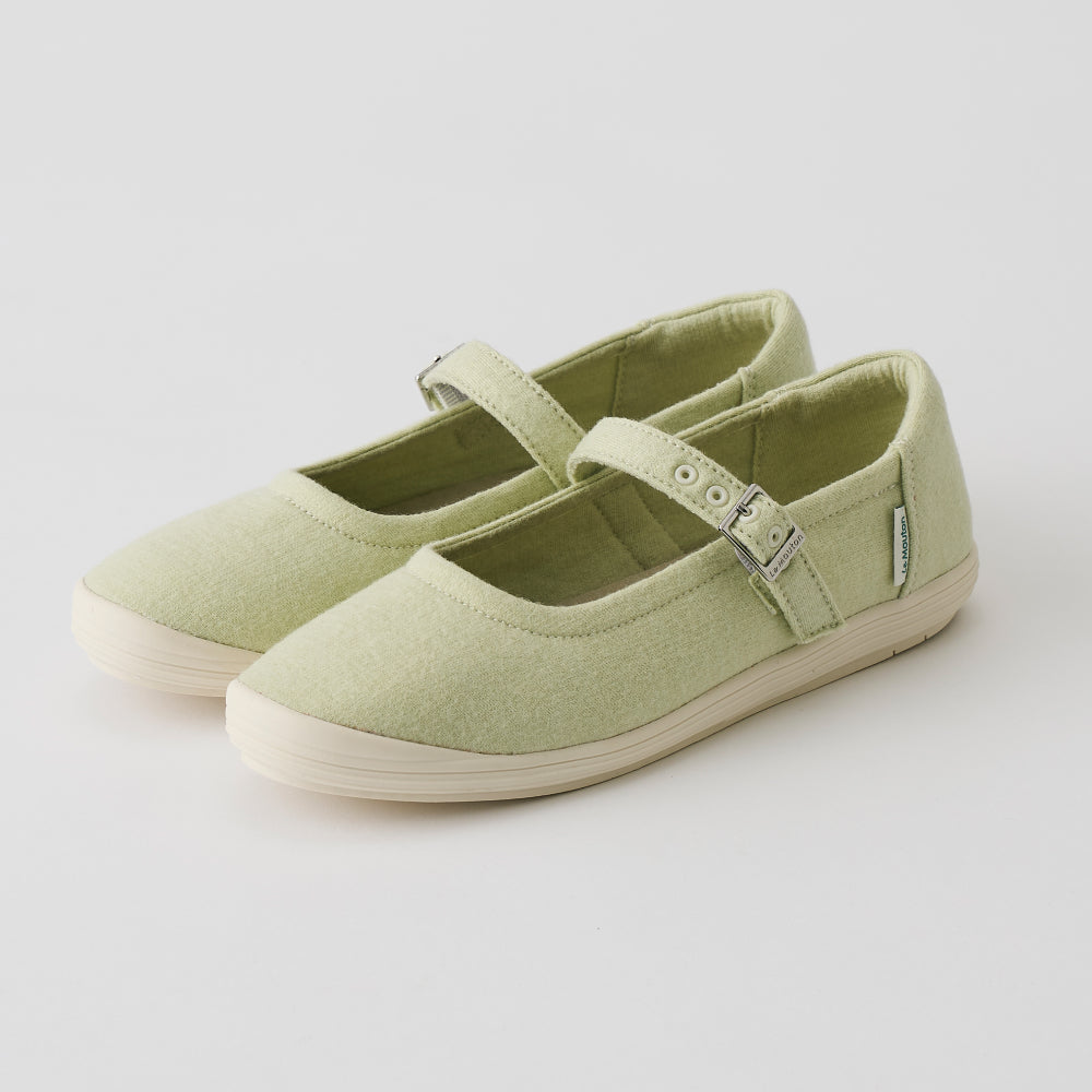 【ルムトン スイート FOAM GREEN】履き心地のよい 軽い メリノウール フラットシューズ