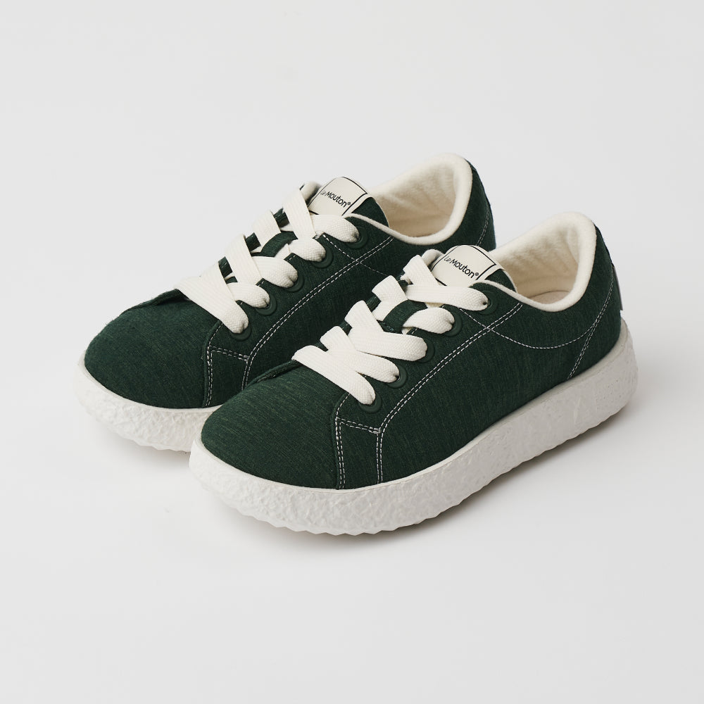 【ルムトン バディ DARK GREEN】履き心地のよい 軽い メリノウール スニーカー