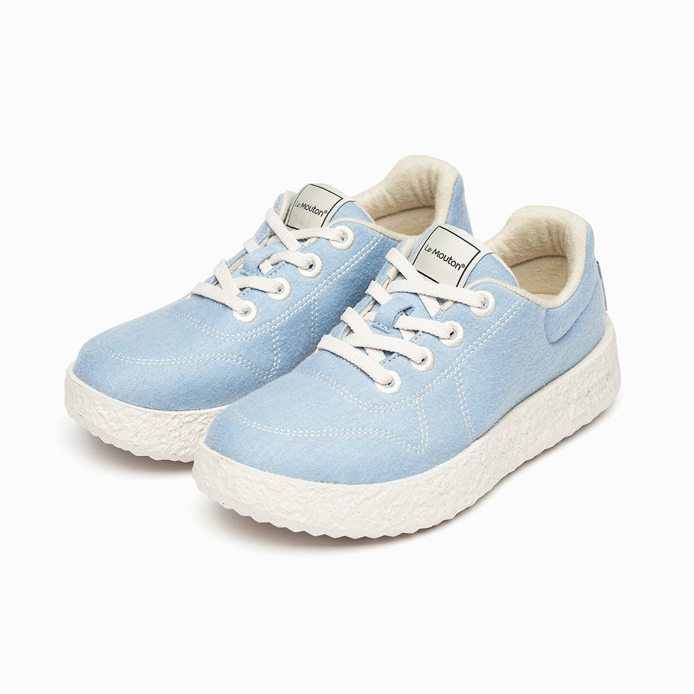 【ルムトン メイト LIGHT BLUE】履き心地のよい 軽い メリノウール スニーカー