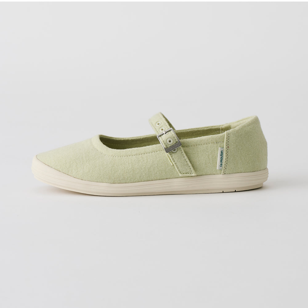 【ルムトン スイート FOAM GREEN】履き心地のよい 軽い メリノウール フラットシューズ
