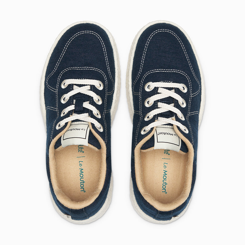 【ルムトン メイト DARK NAVY】履き心地のよい 軽い メリノウール スニーカー