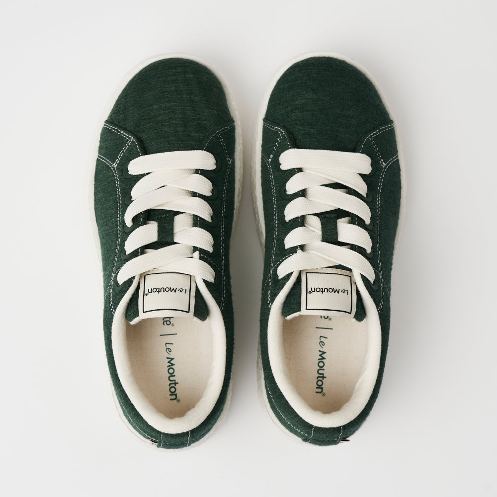 【ルムトン バディ DARK GREEN】履き心地のよい 軽い メリノウール スニーカー