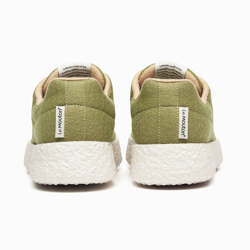 【ルムトン メイト OLIVE GREEN】履き心地のよい 軽い メリノウール スニーカー