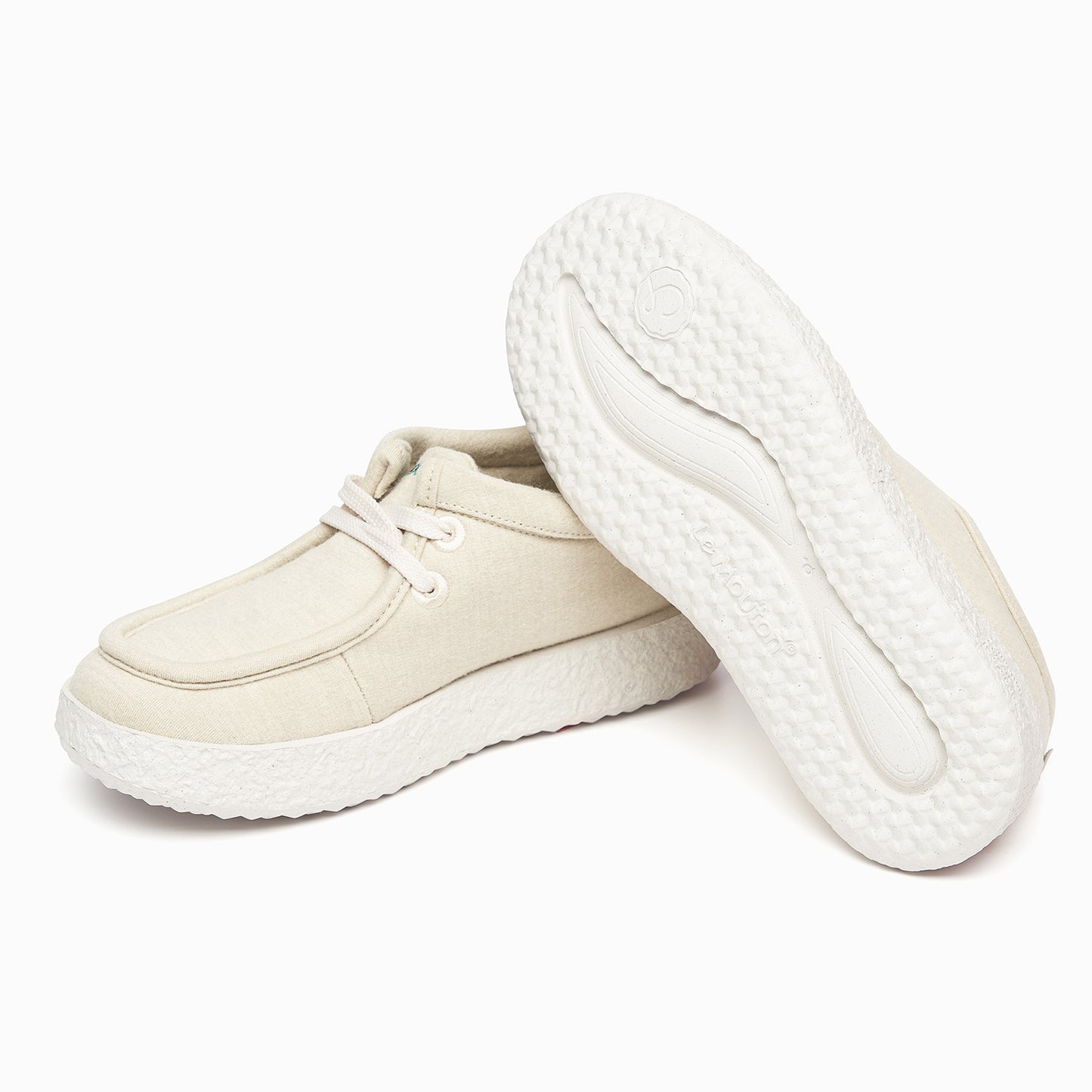 【ルムトン ワラビー IVORY】履き心地のよい 軽い メリノウール スニーカー