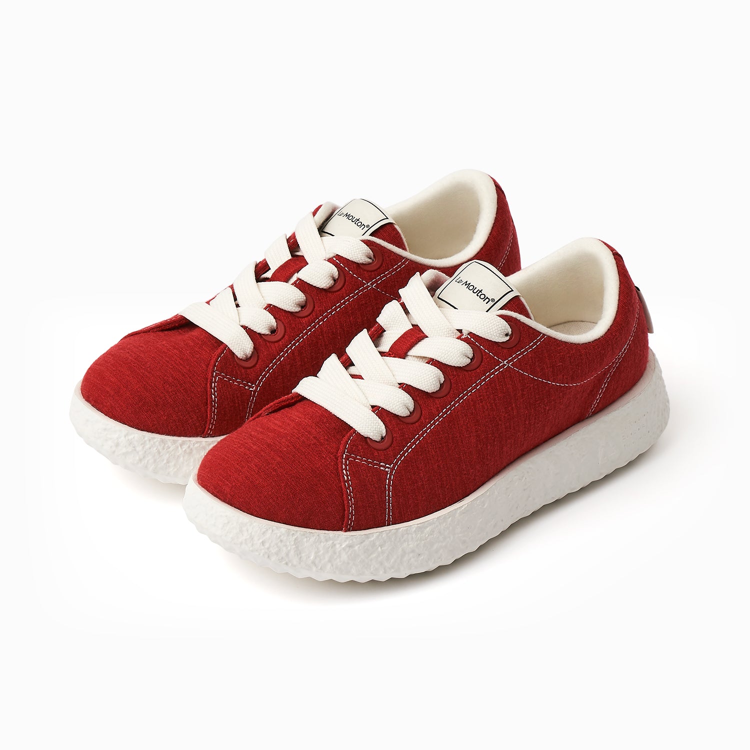 【ルムトン バディ RED】履き心地のよい 軽い メリノウール スニーカー