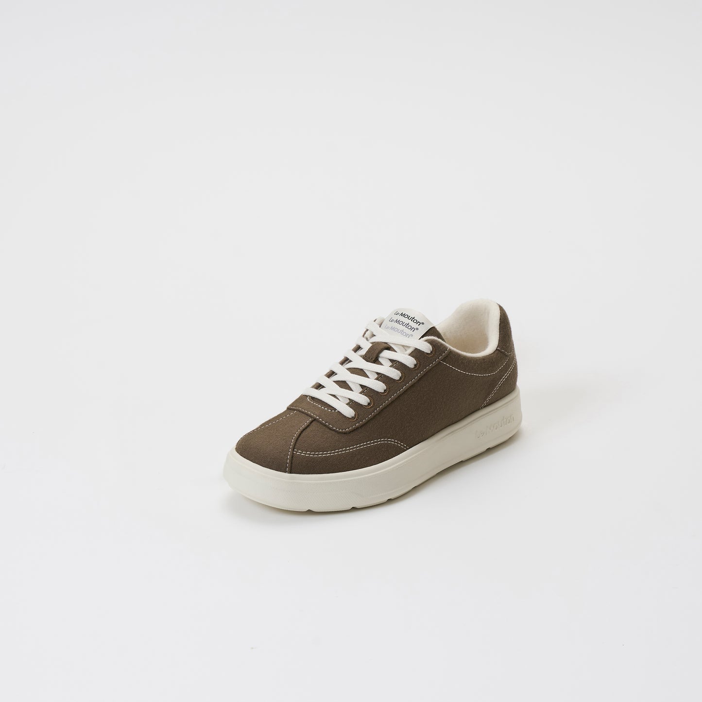 【ルムトン アップ BROWN】履き心地のよい 軽い メリノウール スニーカー