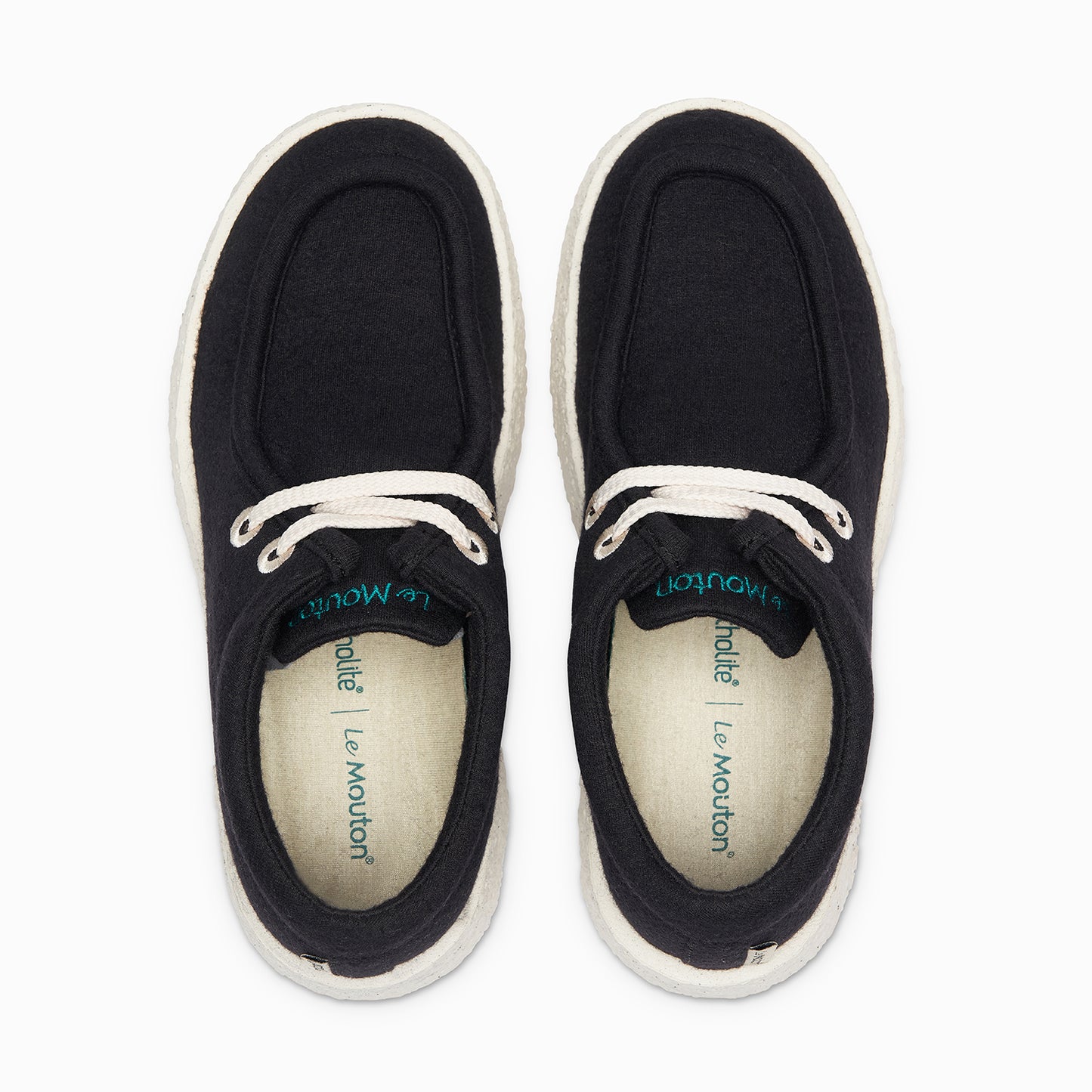 【ルムトン ワラビー BLACK】履き心地のよい 軽い メリノウール スニーカー