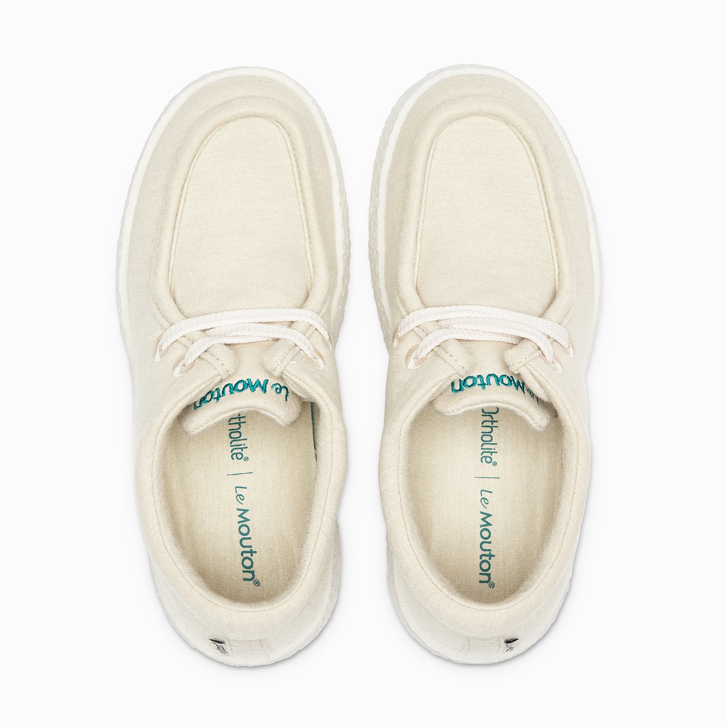 【ルムトン ワラビー IVORY】履き心地のよい 軽い メリノウール スニーカー